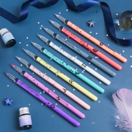 Zodiac Glass Dip Pen Set Handmade Crystal Ink Pen with Constellation Design for Calligraphy Writing Drawing Gift for Artists