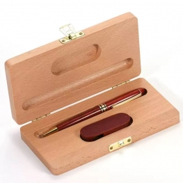 Wood Pen with Wooden Box Personalized Laser Engraved Gift Set for Teachers and Professionals