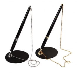 Custom Logo Pen with Stand and Chain for Banks Offices and Conferences