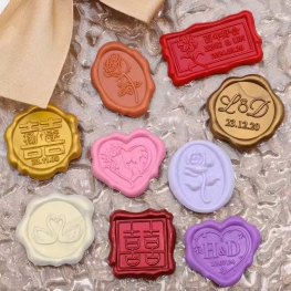 Custom Wax Seal Stickers with Unique Design for Wedding Invitations, Gift Packaging, and Letter Seals