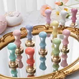 Customizable Wax Seal Stamps Personalized Romantic Wooden Handles for Wedding Invitations and Stationery