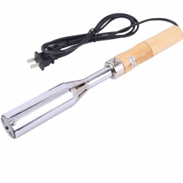 300W Non-Adjustable Heat Branding Iron Tool with Wooden Handle for Logo and Custom Embossing on Leather and More