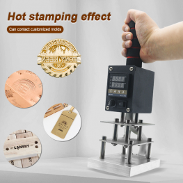 500W Handheld Hot Stamping Machine with Intelligent Temperature Control for Branding Leather Wood and More