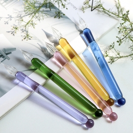 Handmade Glass Dip Pen Colored Crystal Ink Pen for Calligraphy Writing Drawing Signature Unique Gift for Artists