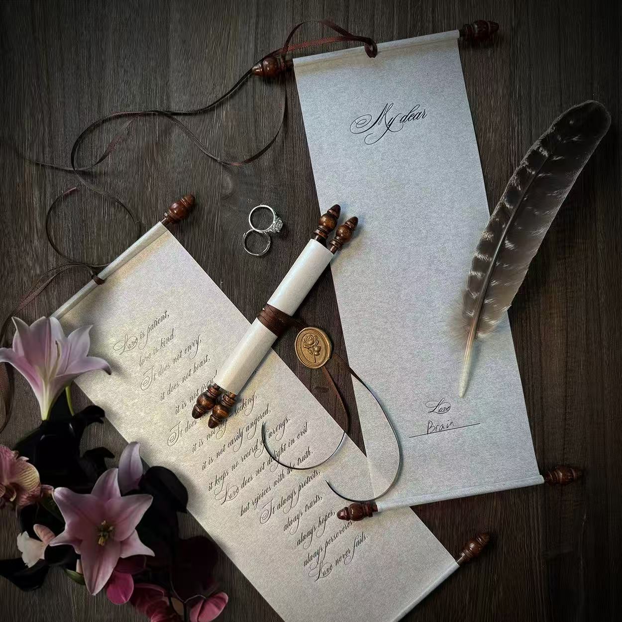 Vintage-Style Scroll Wed
